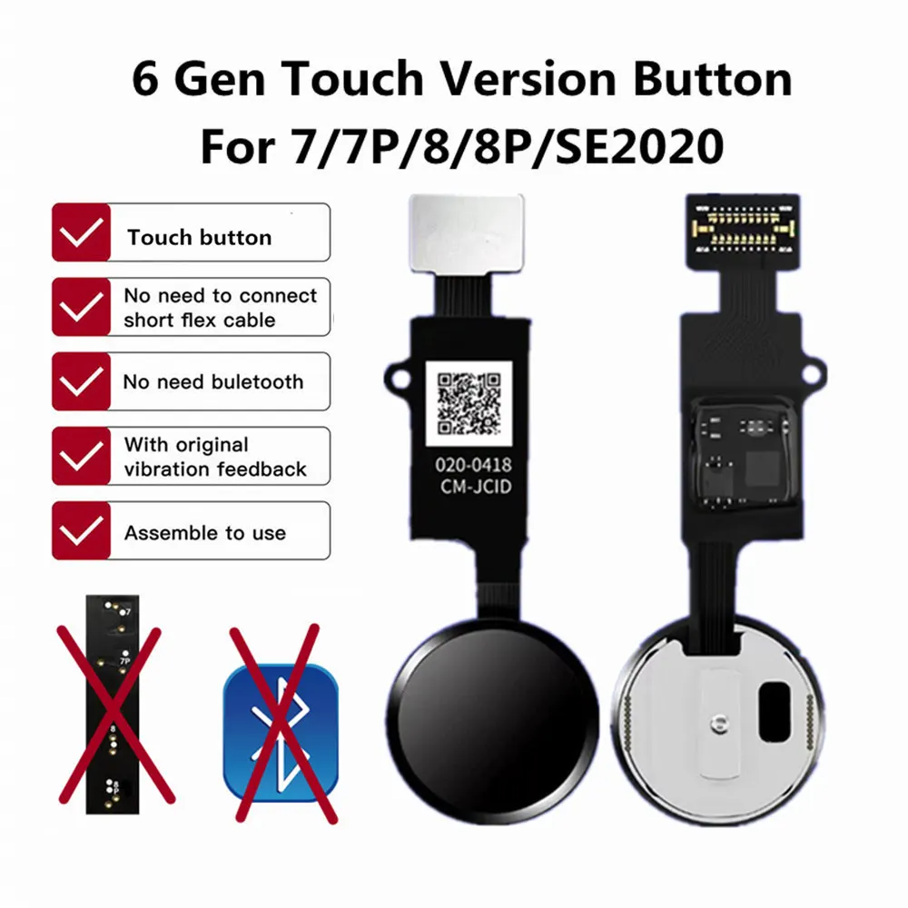 2020 New JC 6 Generation Home Button Flex For iPhone 7 8 Plus SE Universal Back Return Function Solution No Bluetooth Short Flex|Mobile Phone Flex Cables| - AliExpress