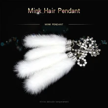 Модный автомобильный Хрустальный алмазный кулон из меха норки зеркало заднего вида Висячие плюшевые украшения Шарм Декор интерьера для женщин подарок для девочек