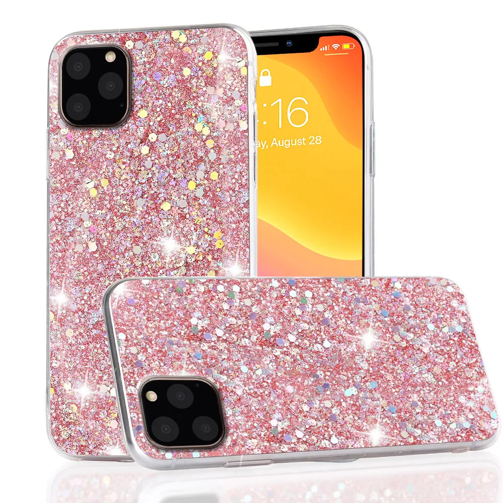 LLZ. COQUE милый Алмазный чехол для телефона для IPhone 11 Pro XS Max XR X 6 6S Plus 5 5S SE 7 8 Plus Блестящий силиконовый чехол Funda Capas