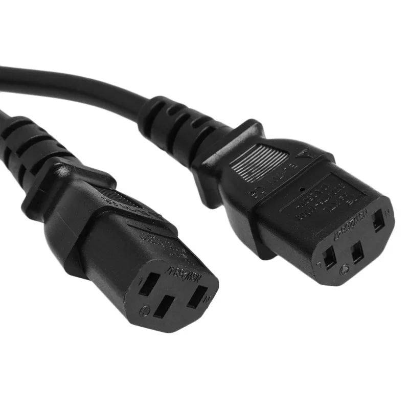 IEC C14 штекер для 2x IEC C13 гнездо Y Сплит удлинитель питания 1 м D08A
