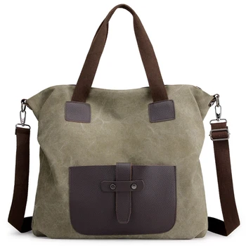 

New Women Bag Canvas Handbags Messenger Bags For Women Handbag Shoulder Bags Designer Handbags Green