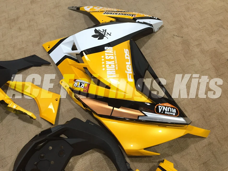 ABS обтекатель комплект для Kawasaki Ninja300 EX300 300R 2013 13 14 15 16 17 Обтекатели набор(литья под давлением) желтый