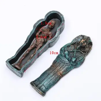 

1PCS Scary Skeleton Specter Resin Ghost Shape Egyptian Mummy Halloween Decor Accessory