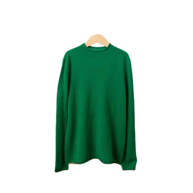 

Australian 100% Wool Sweater 2020 New Autumn and Winter Colorful Based round Neck Sweater warm free shipping items clothes