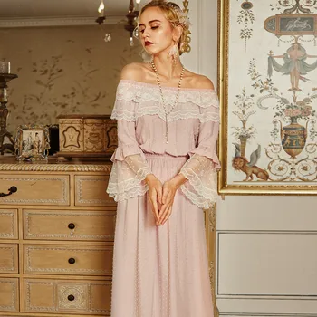 

Nightgown Dress Romantic Sleepwear Women Nightdress