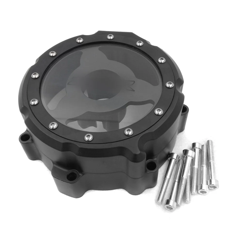 Aftermarket мотоциклетные части для Kawasaki ZX14R ZZR1400 2006-2013 черная левая сторона двигателя статора Крышка просвечивается