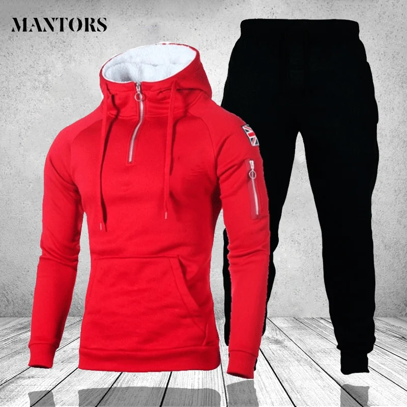 Sportswear Suit Trainingspak Set Hoodies Pants Jogger Men-Set Spring Two-Pieces Casual