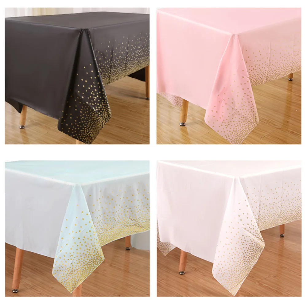 Disposable Tablecloth Kids Birthday Party Polkadot Pink Table Cloth Blue Black White Dot Wedding Decoration Anniversaire Fille | Дом и сад