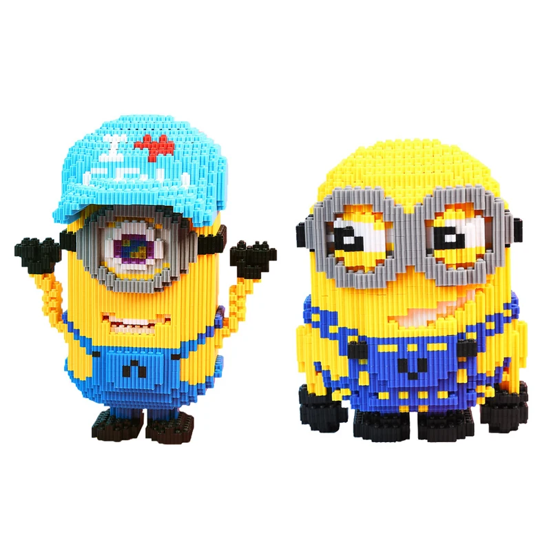 

4266pcs+ Magic Building Blocks Funny Cartoon Minion Bob Kevin Model Connection Mini Brick Figures Toys for Children Gifts