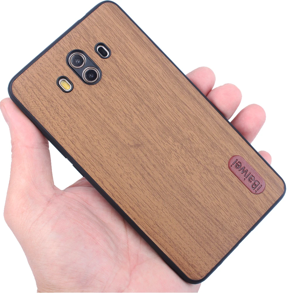 Кожаный чехол для Huawei Mate10 телефона с натуральным лицевым покрытием силиконовая