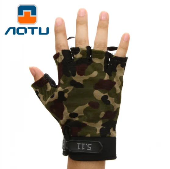 AT8818Camouflage "Перчатки без пальцев дорожный велосипед перчатки Для мужчин Для женщин велосипедные перчатки на пол пальца Для мужчин противоскользящие Велоспорт велосипед Спортивная Фитнес Спорт - Цвет: AT8818Camouflage