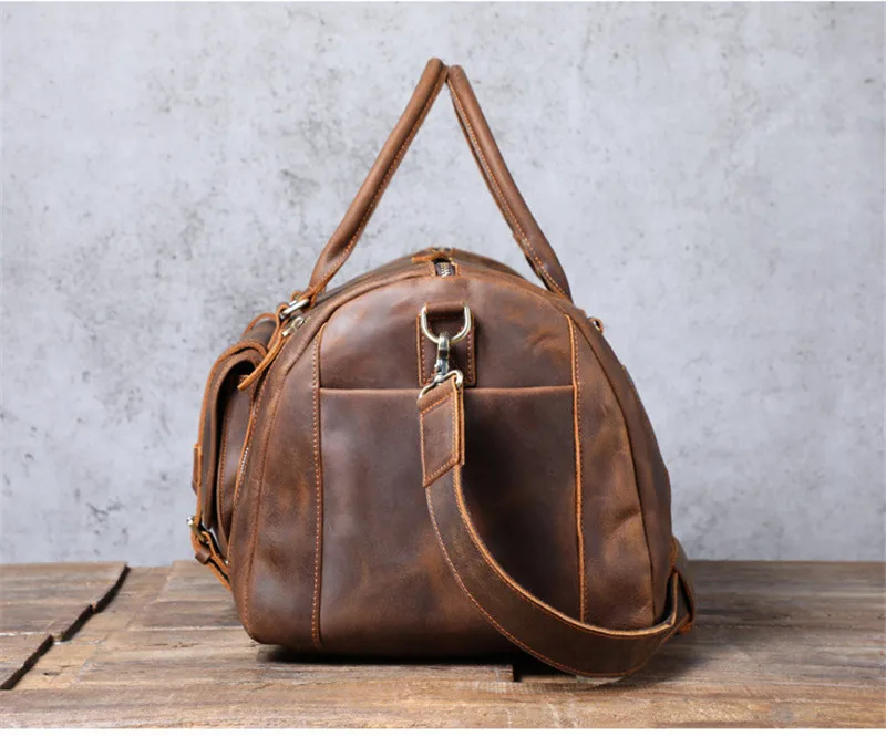 Woosir Sac de week-end en cuir pour homme avec compartiment à chaussures