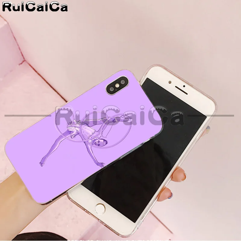 RuiCaiCa Love гимнастический силуэт спортивный мягкий чехол для телефона Apple iPhone 8 7 6 6S Plus X XS MAX 5 5S SE XR чехлы - Цвет: A13