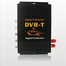 2 тюнера внешний мобильный DVB-T MPEG-4 Авто DVBT MPEG4 цифровой ТВ приемник коробка с пультом дистанционного управления для автомобиля DVD gps плеер