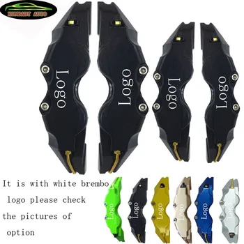 

ABS Plastic White Paper B rembo Logo Disc Brake Caliper Covers Size L/M/S For Front And Rear Model 3 Free Shipping