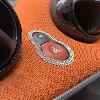 

For Smart Fortwo Forfour 453 Car Styling Decoration Stickers Crystal Personality Car Warning Light Button Sticker Accessories