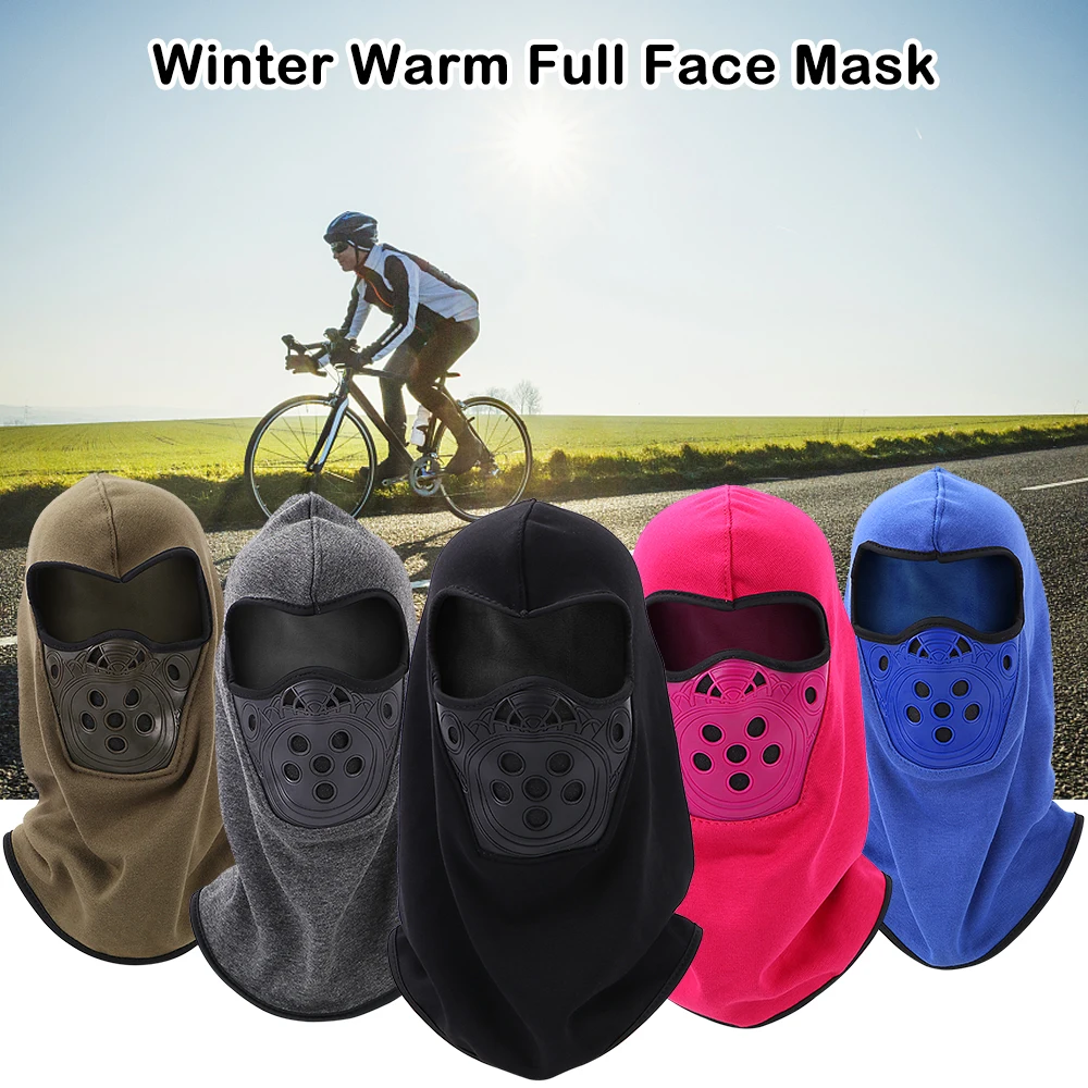 Cycling Face Mask Ski Mask Windproof Winter Warmer Fleece Bike Full Face Mask Scarf Airsoft Mask for Men and Women