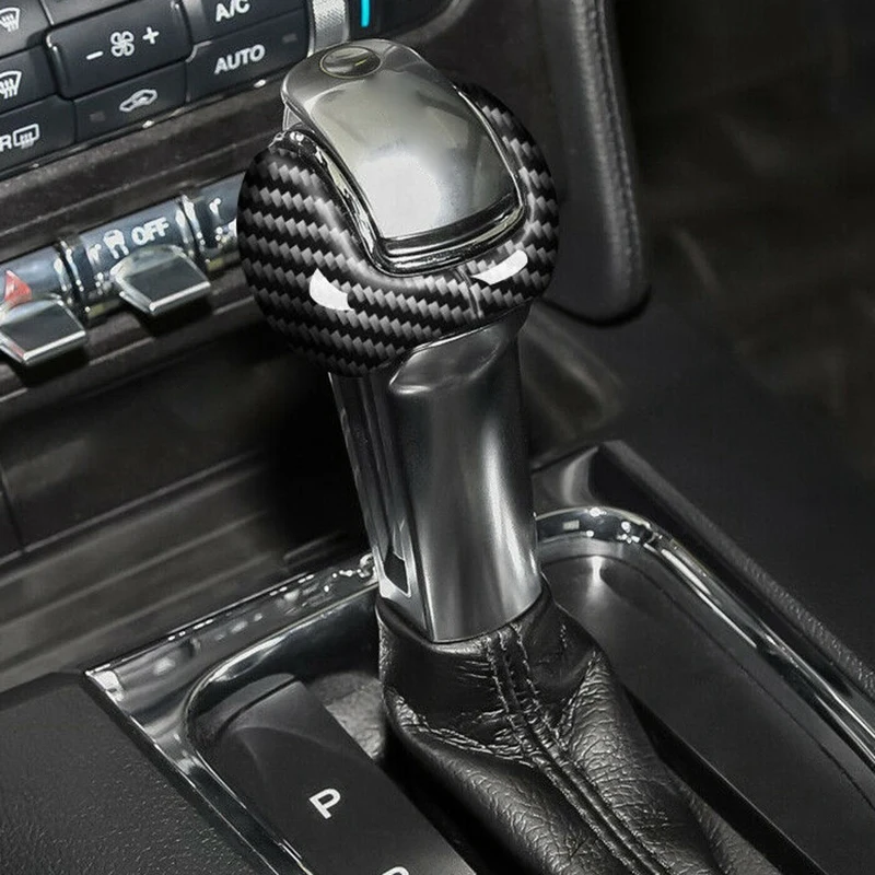 Углеродное волокно чехол для рычага переключения передач наклейка интерьер для Ford Mustang