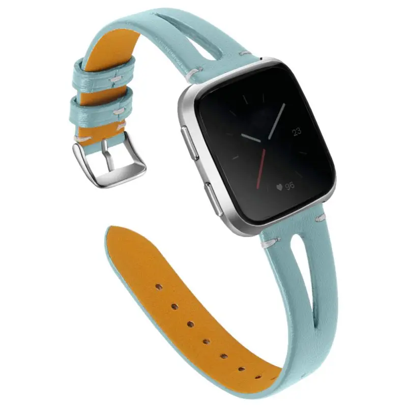 Браслет из натуральной кожи часы ремешок Замена для Fitbit Versa Lite Edition Smartwatch - Цвет: Color 6