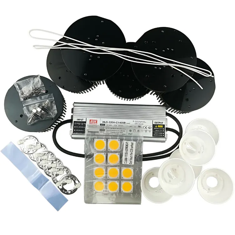 320w Citizen clu048 1212c4 cob led grow light diy kit with reflector