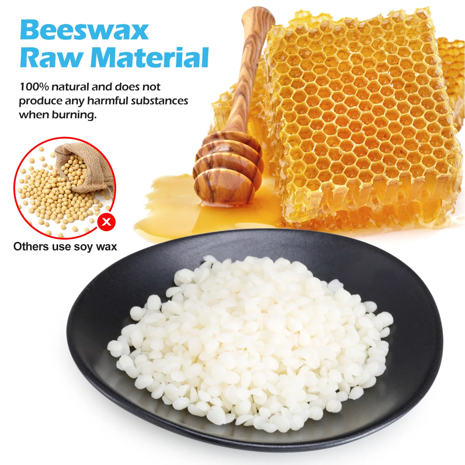 Complete DIY Candle Making Kit Including Soy Wax Can Wick Mixing Spoon Eco-friendly Material Non-toxic No Black Smoke No Residue
