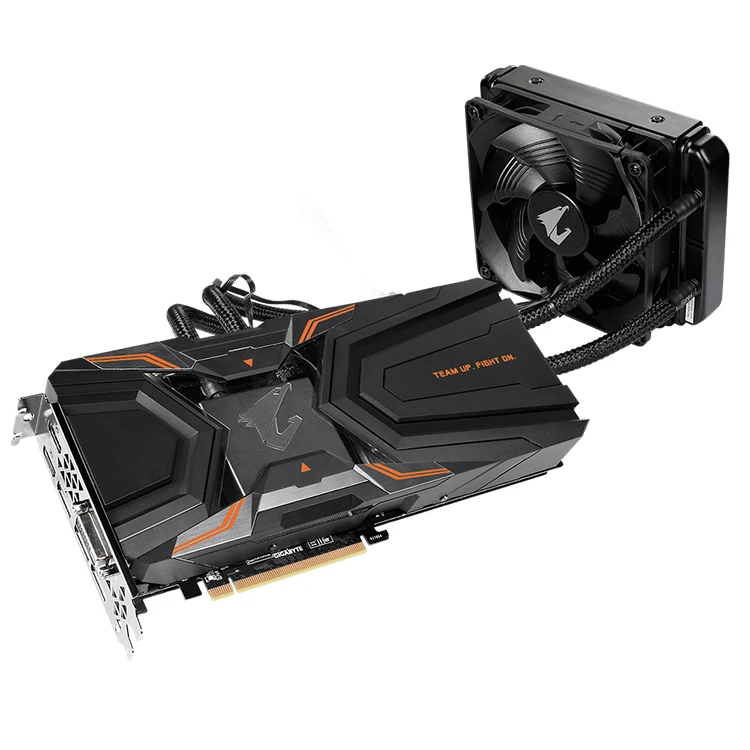 NVIDIA GIGABYTE AORUS GeForce GTX 1080 Ti Waterforce Xtreme Edition 11G Used Graphics Card with GDDR5X Memory Support 2-way SLI