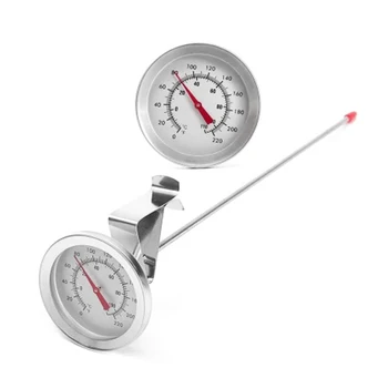 

Handy 35cm Stainless steel Home Brewed Thermometer 0F-220F Home Brewed Beer Tool Probe Thermometer Home Supplies