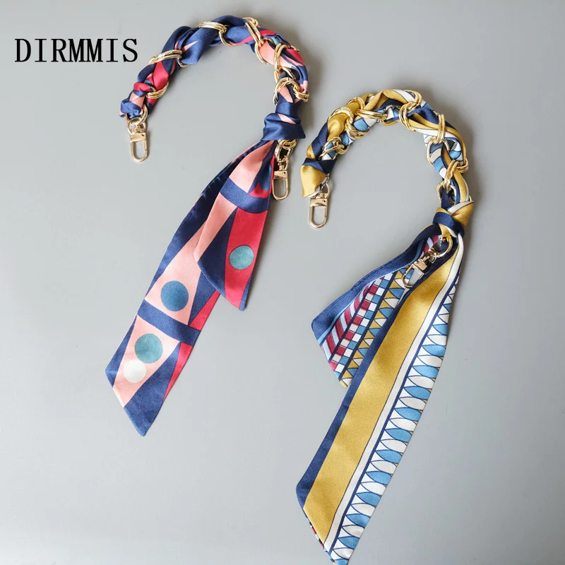 Chain Strap Accessory-Part Handbag Detachable Replacement Shoulder White Woman Silk Red