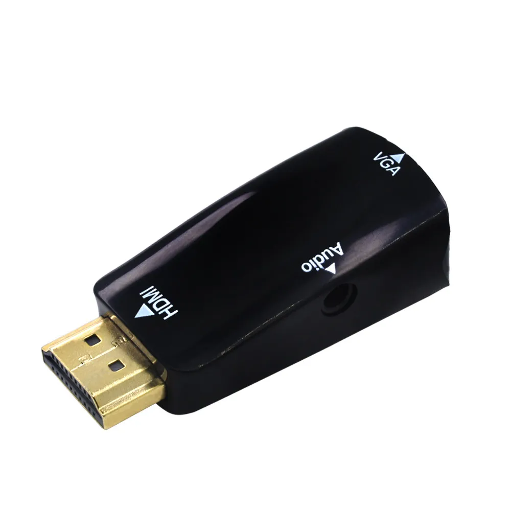 Переходник с разъемом Папа-мама для HDMI-VGA аудиокабелем ПК ноутбука планшета