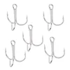 50Pcs/lot 2/4/6/8/10/12/14# Black/Gold/Silver Fishing Hook High Steel Carbon Material Three Hooks Fishing Tackle Tools ► Photo 3/6