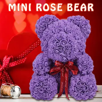 

Artificial Rose Bear Soap Foam Odorless Rose Birthday gifts Valentine's Day Present for Girl Friend Children Pregnant Woman