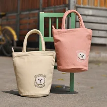 Сумка для ланча в Корейском стиле, простая одежда для беременных, бутылочка для кормления, бумажное полотенце, Холщовая Сумка, экспорт, напечатанная сумка для подгузников, круглая бочка