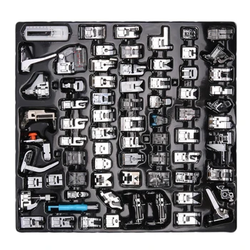 

72PCS/Set Sewing Machine Presser Foot Sew Kit Press Feet For Brother Singer Braiding Blind Stitch Over Lock Zipper Ruler