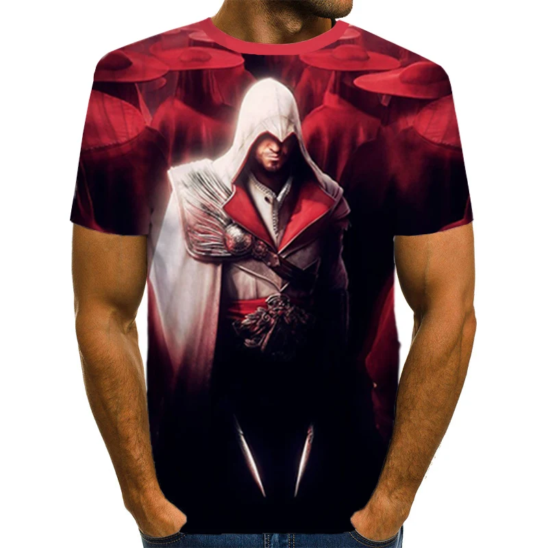 NT877 Лето, футболка с 3d принтом Assassin Creed, мужские футболки в стиле хип-хоп, аниме, топы для мужчин, косплей, Рождественская футболка - Цвет: NT877