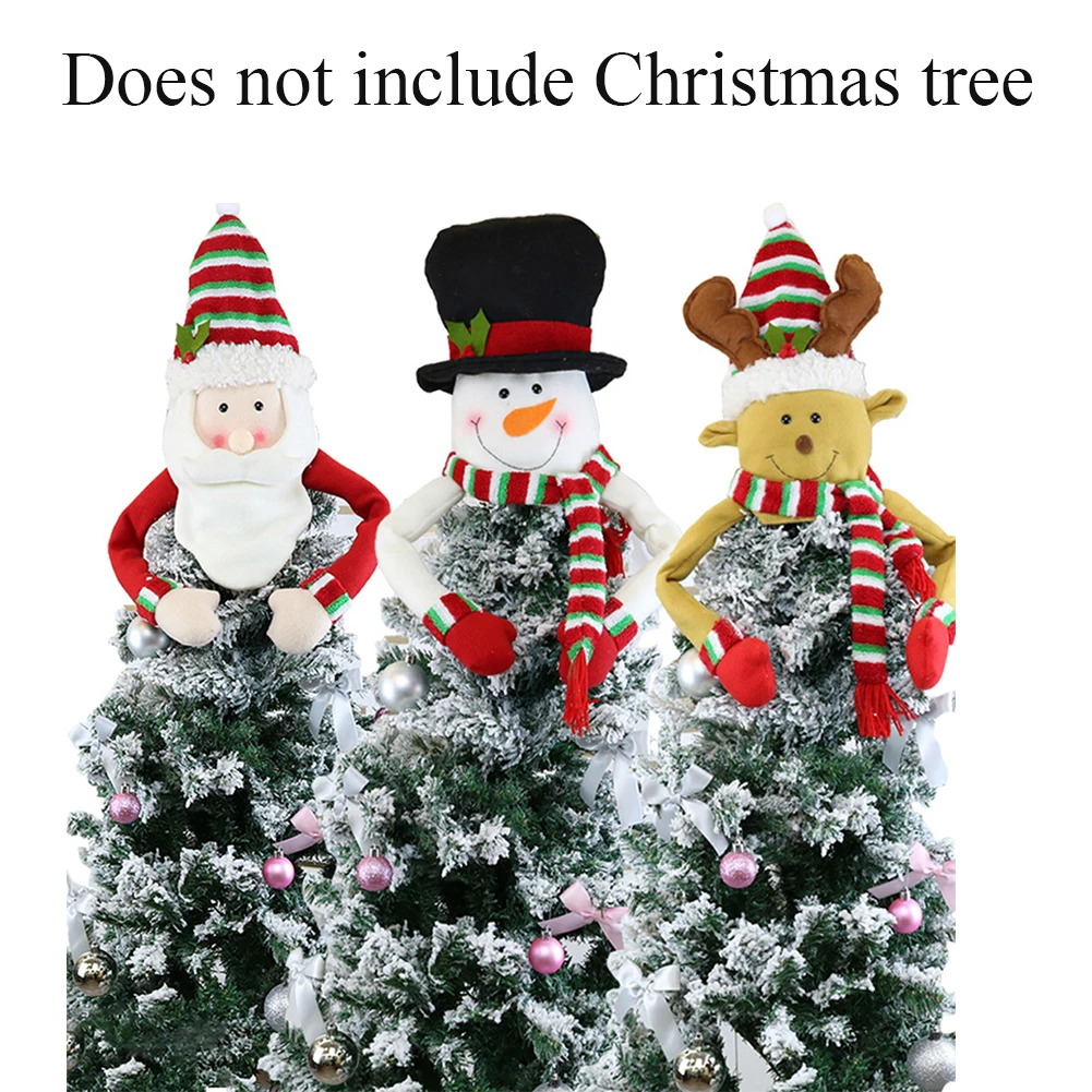 

Lovely Hug Party Decoration Snowman Ornament Elk Christmas Tree Topper Cute Hat Home Supplies Holiday Pendant Santa Claus