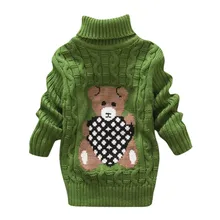 LOOZYKIT одежда для малышей, Детский свитер для маленьких девочек зимний свитер для мальчиков и девочек, рисунок с милым медведем вязаный свитер; Рождественский свитер, одежда