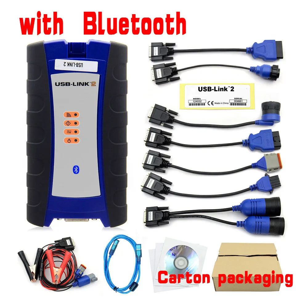 USB Bluetooth Diesel Truck Diagnostic Tool Truck OBD Fault Diagnostics Detector for NEXIQ 2 USB Link Truck Diagnostic Scanner engine temperature gauges Diagnostic Tools