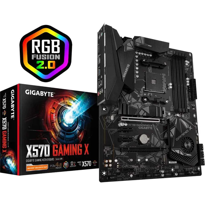 Материнская плата Gigabyte X570 GAMING X Soc-AM4 AMD X570 4xDDR4 ATX AC`97 8ch(7.1) GbLAN RAID+HDMI