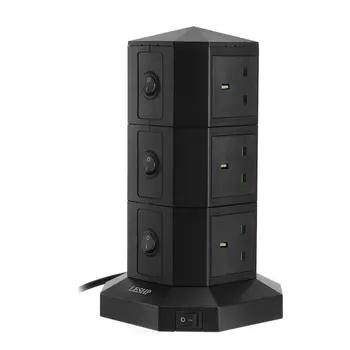 

LESHP USB Smart Charging Socket 3 Layers 9 USB Ports Fast Charge Power Strip 3M Cable Anti Surge Prevention Energy-saving