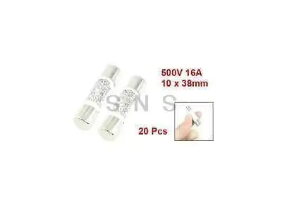 Электрические 500V 1A 10x38mm керамические трубки цилиндрические предохранители звенья 20 шт