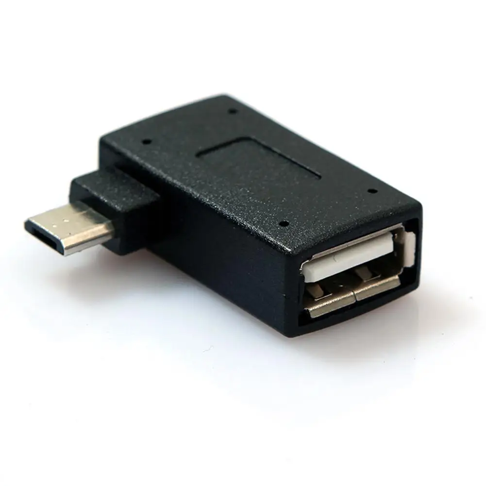 2 шт микро USB OTG кабель адаптер 90 градусов левый правый угол микро USB 2,0 хост-адаптер OTG конвертер для Android телефона планшета ПК