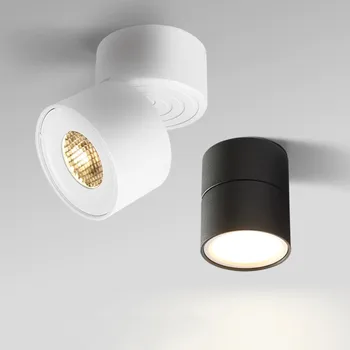 

Surface Mounted Foldable Rotation LED Downlights 7W COB LED Ceiling Spot Lights AC110~220V LED Background Lamps Indoor Lighting