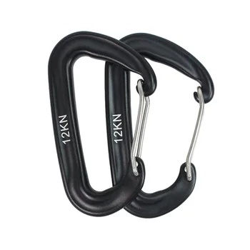 

High strength Aviation Aluminum 7075 Carabiner Rock Climbing Hanging Hammock Safety Buckle Auxiliary Buckle Aluminum Carabiner