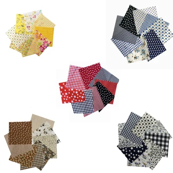 

8 Pcs/Set 50x50cm Colorful Stars And Stripes Combination DIY Handmade Patchwork Plain Weave Cotton Cotton Small Floral Fabric