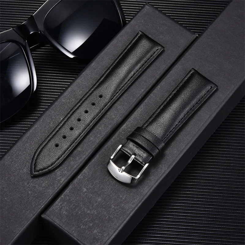 Nice Cheap Leather 20 mm Watches Strap SL1624C-BK_K0013781 main image 1