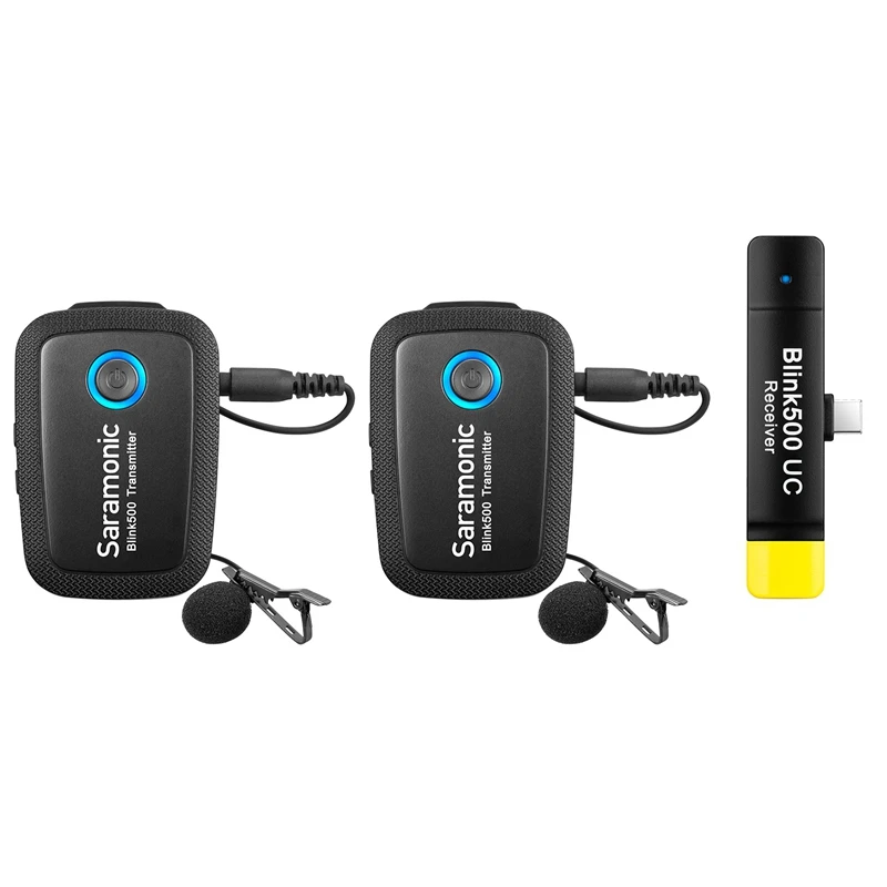 

Saramonic Blink500-B6 2.4GHz 2-Channel Professional Wireless Lavalier Microphone System Transmitter Receiver for Android Smartph