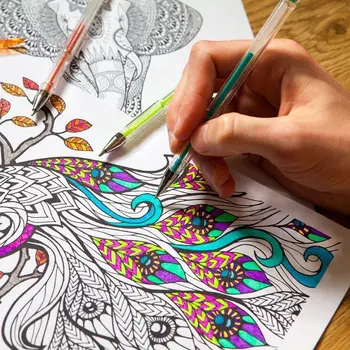 

100 Colors Gel Pen Set Plus Perfect For Adult Coloring Books Drawing And Writing Art Markers