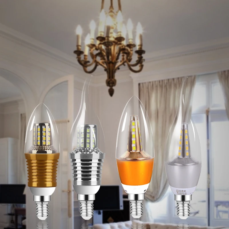 E14 Led Bulb 220V Led Lamp Candle Bulb Light 3W 5W 7W 9W Ampoule Bombilla Led for Home Lighting Decoration chandelier spotlight
