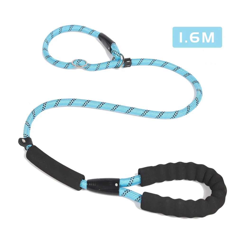 Double Handle Dog Leash Rope Outdoor Training Pet Leash Belt Reflective Large Dogs Leashes P Style Collar Belt for Small Dogs 