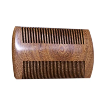 

Vintage Sandalwood Comb Gold Wire Sandalwood Bar Comb Handmade Beard&Hair Combs Double-Sided Comb